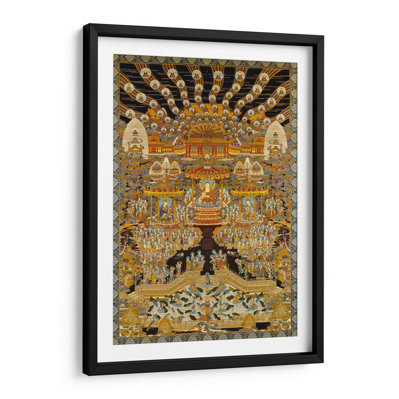 Tapiz de seda: Sukhāvatī (La tierra pura) | Cuadro decorativo de Canvas Lab