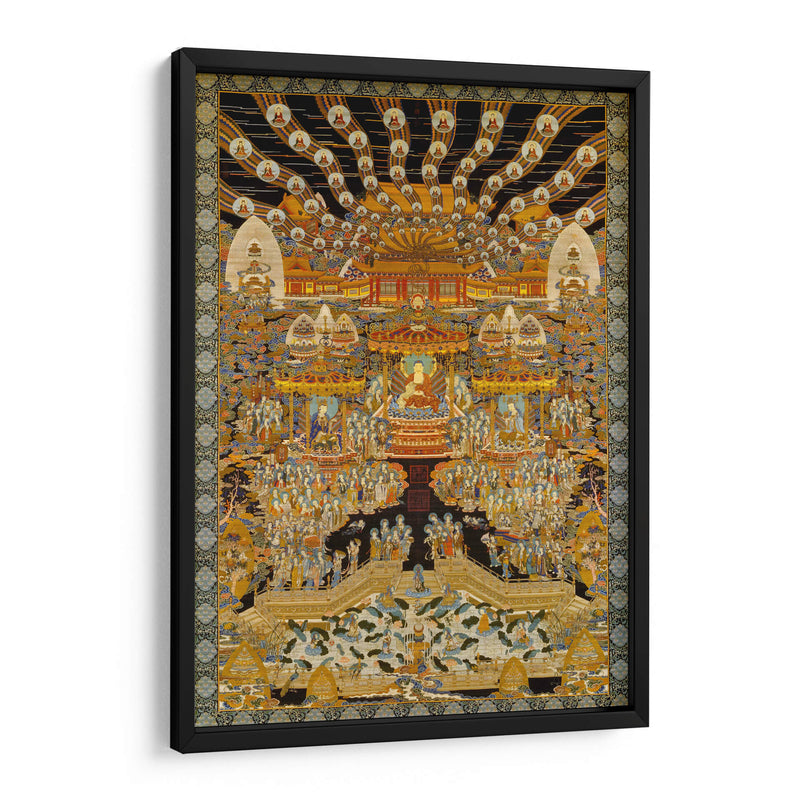 Tapiz de seda: Sukhāvatī (La tierra pura) | Cuadro decorativo de Canvas Lab