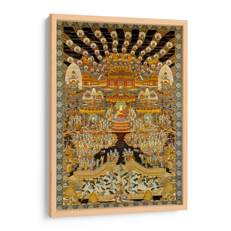 Tapiz de seda: Sukhāvatī (La tierra pura) | Cuadro decorativo de Canvas Lab