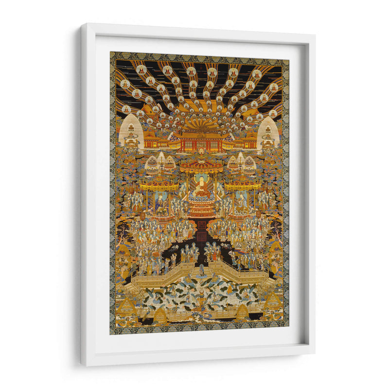 Tapiz de seda: Sukhāvatī (La tierra pura) | Cuadro decorativo de Canvas Lab