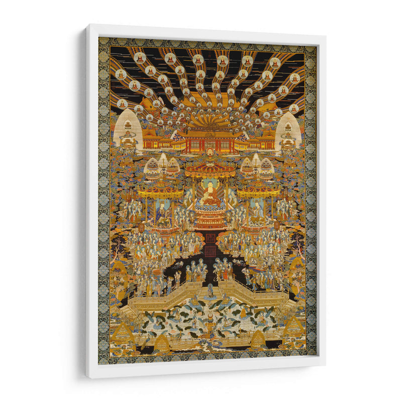 Tapiz de seda: Sukhāvatī (La tierra pura) | Cuadro decorativo de Canvas Lab