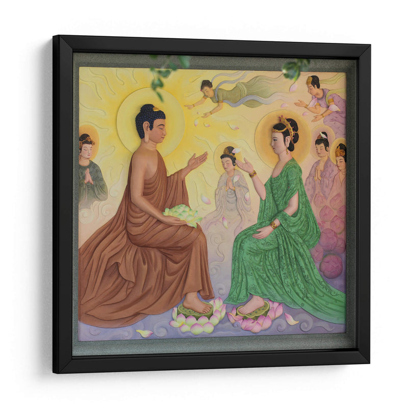 Enseñando el Dharma a su madre | Cuadro decorativo de Canvas Lab