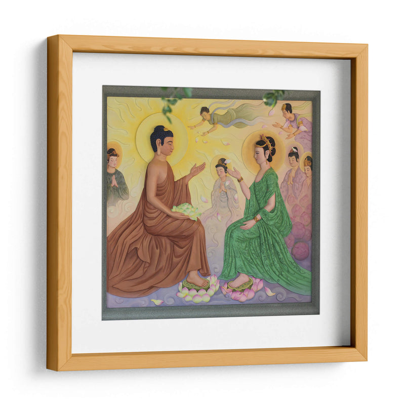 Enseñando el Dharma a su madre | Cuadro decorativo de Canvas Lab