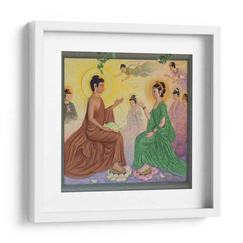Enseñando el Dharma a su madre | Cuadro decorativo de Canvas Lab