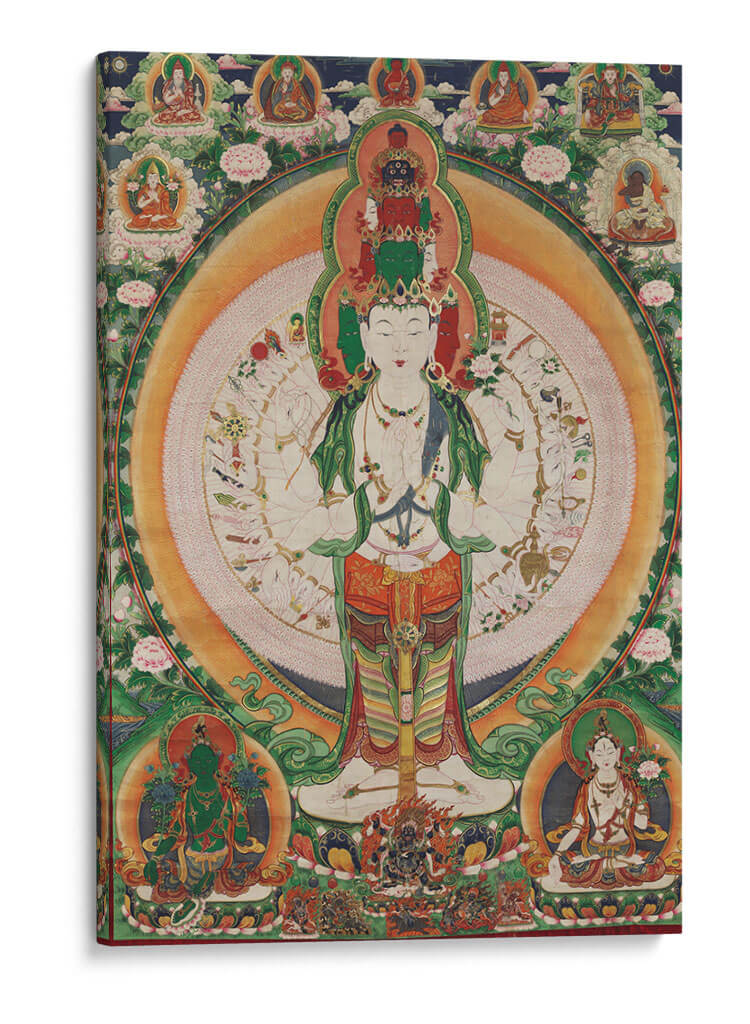 La pintura Thangka de Avalokitesvara | Cuadro decorativo de Canvas Lab