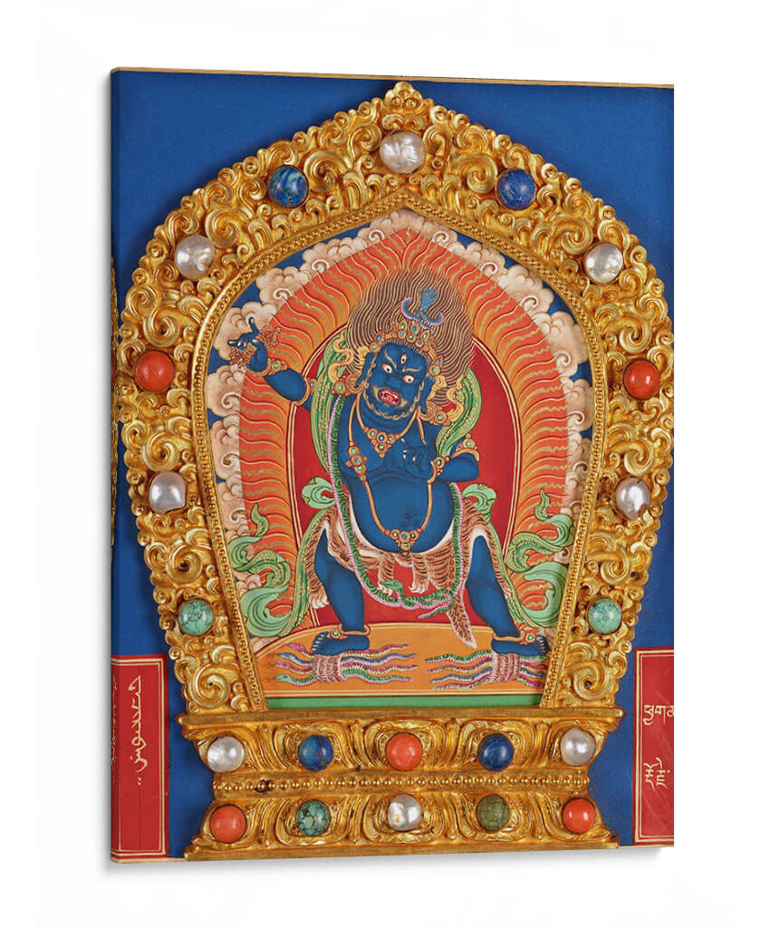 Canon budista del dragón tibetano (Imágenes de figuras sagradas budistas-Vajrapāni) | Cuadro decorativo de Canvas Lab