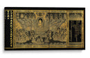 Transcripción del Avatamsaka Sutra (El Sutra de la guirnalda de flores) en papel dorado e índigo | Cuadro decorativo de Canvas Lab