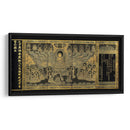 Transcripción del Avatamsaka Sutra (El Sutra de la guirnalda de flores) en papel dorado e índigo | Cuadro decorativo de Canvas Lab