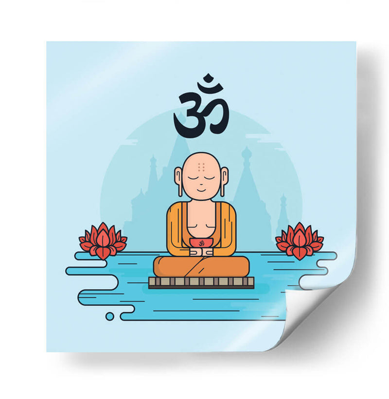 Om monk | Cuadro decorativo de Canvas Lab