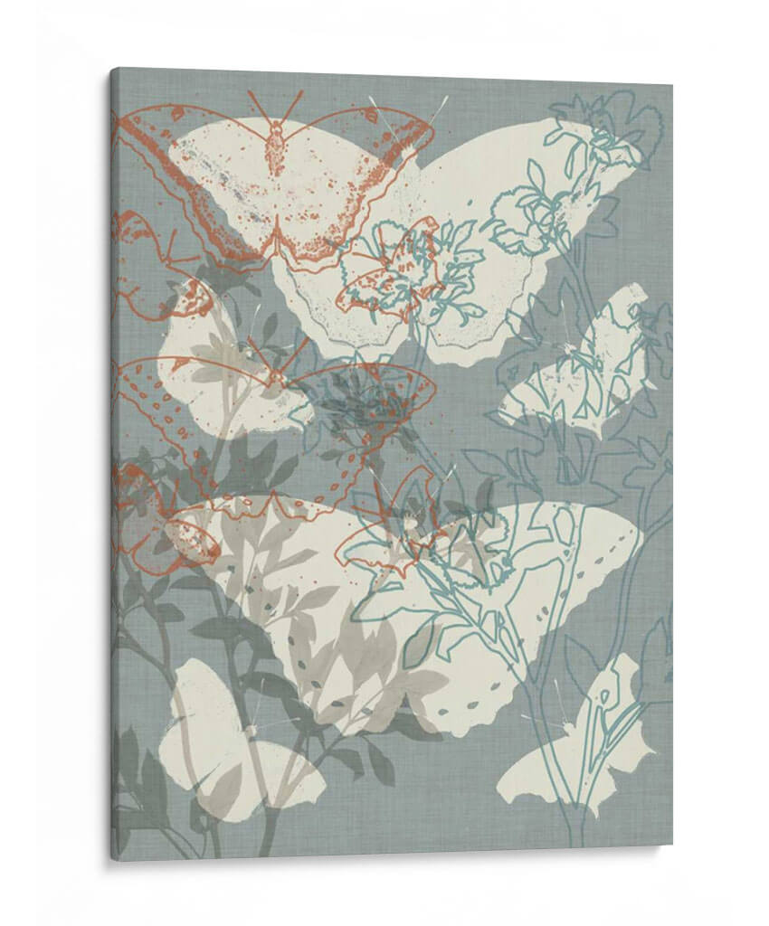 Flores Y Mariposas I - Jennifer Goldberger | Cuadro decorativo de Canvas Lab