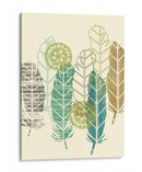 Plumas En Una Fila I - Jennifer Goldberger | Cuadro decorativo de Canvas Lab