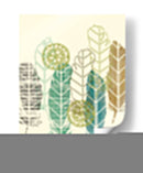 Plumas En Una Fila I - Jennifer Goldberger | Cuadro decorativo de Canvas Lab