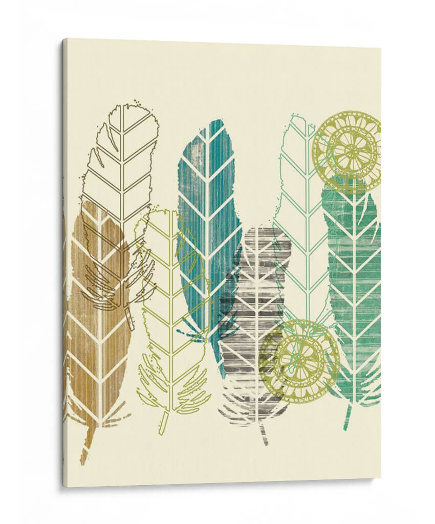 Plumas En Una Fila Ii - Jennifer Goldberger | Cuadro decorativo de Canvas Lab
