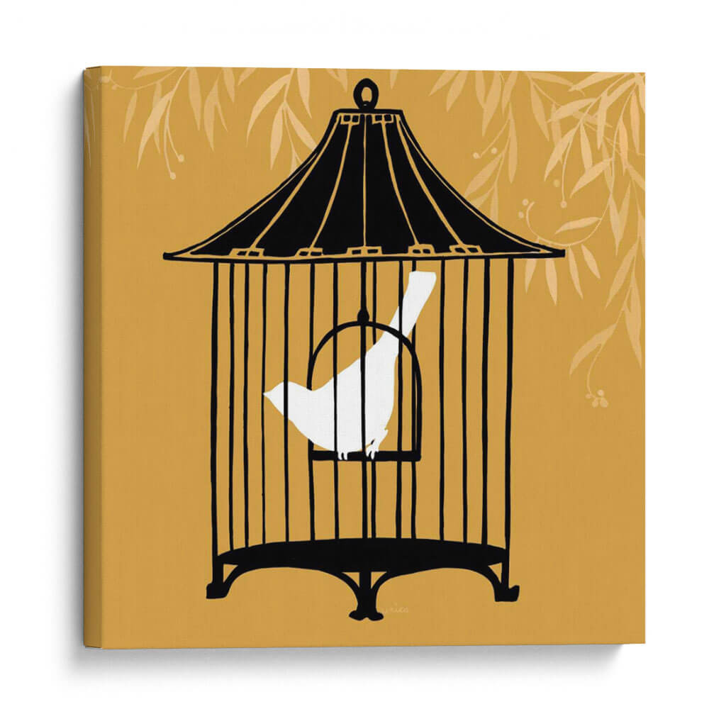 Silueta De Birdcage I - June Erica Vess | Cuadro decorativo de Canvas Lab