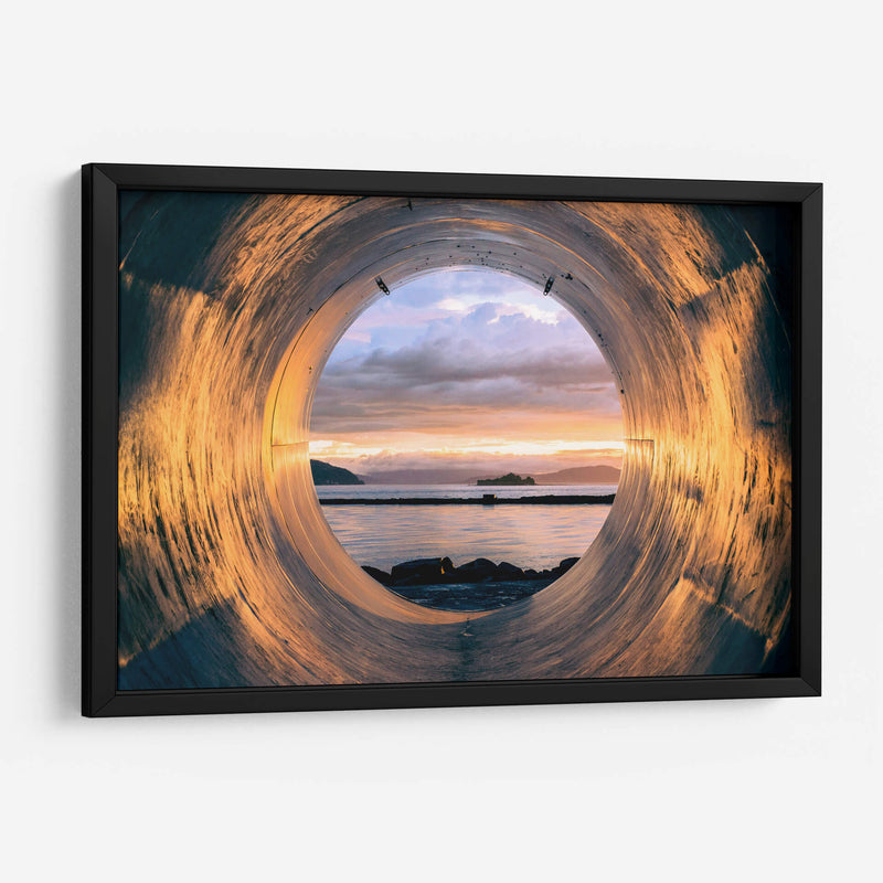 Atardecer radial | Cuadro decorativo de Canvas Lab