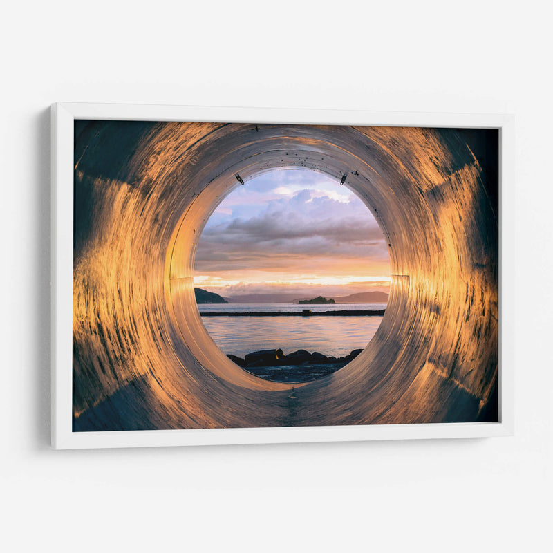 Atardecer radial | Cuadro decorativo de Canvas Lab