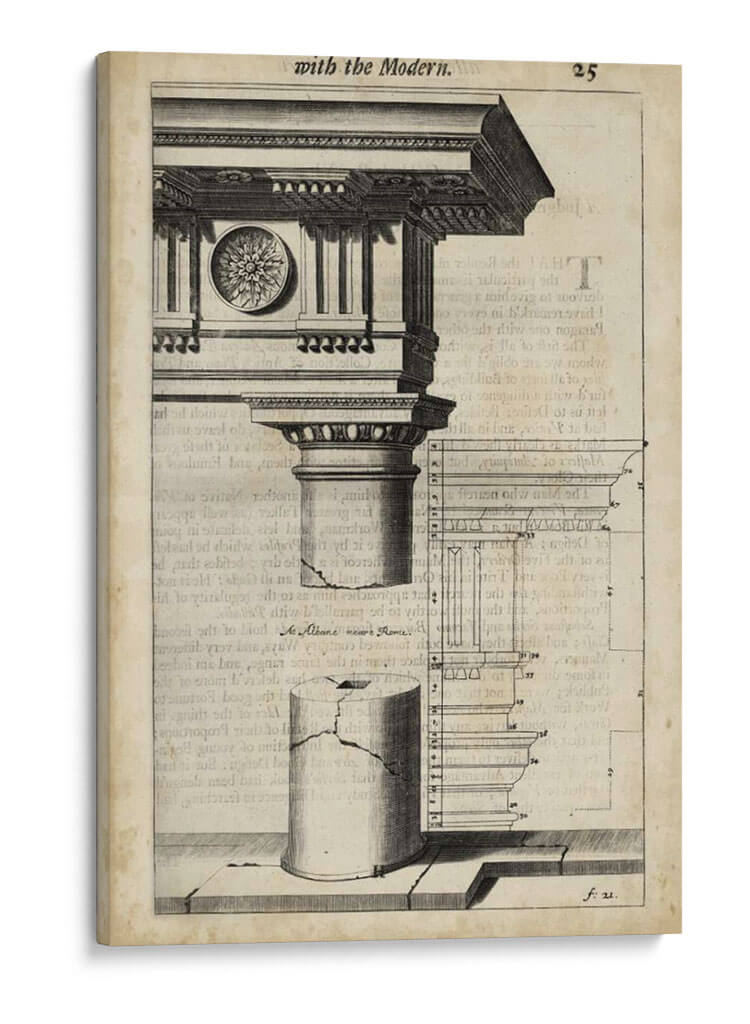 Arquitectura Antigua Iv - John Evelyn | Cuadro decorativo de Canvas Lab