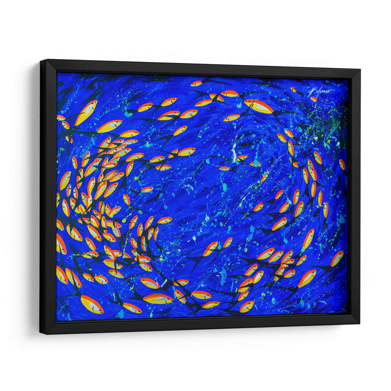 Banco de peces naranjas | Cuadro decorativo de Canvas Lab