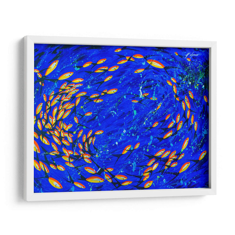 Banco de peces naranjas | Cuadro decorativo de Canvas Lab