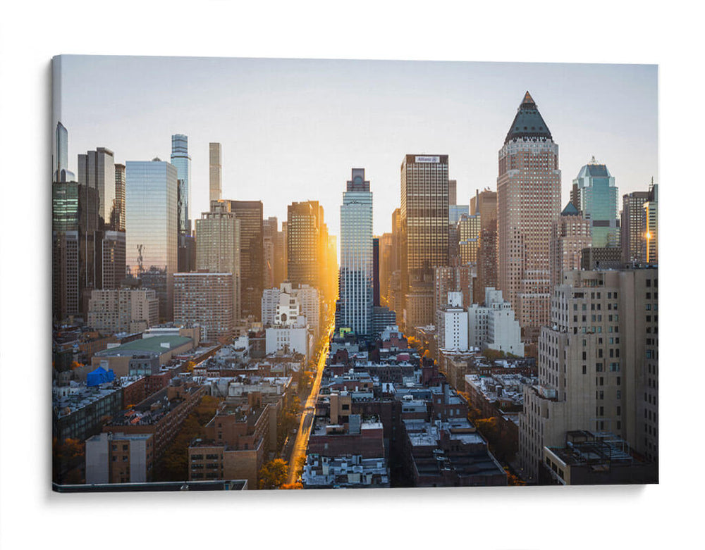 Calle dorada en Nueva York | Cuadro decorativo de Canvas Lab