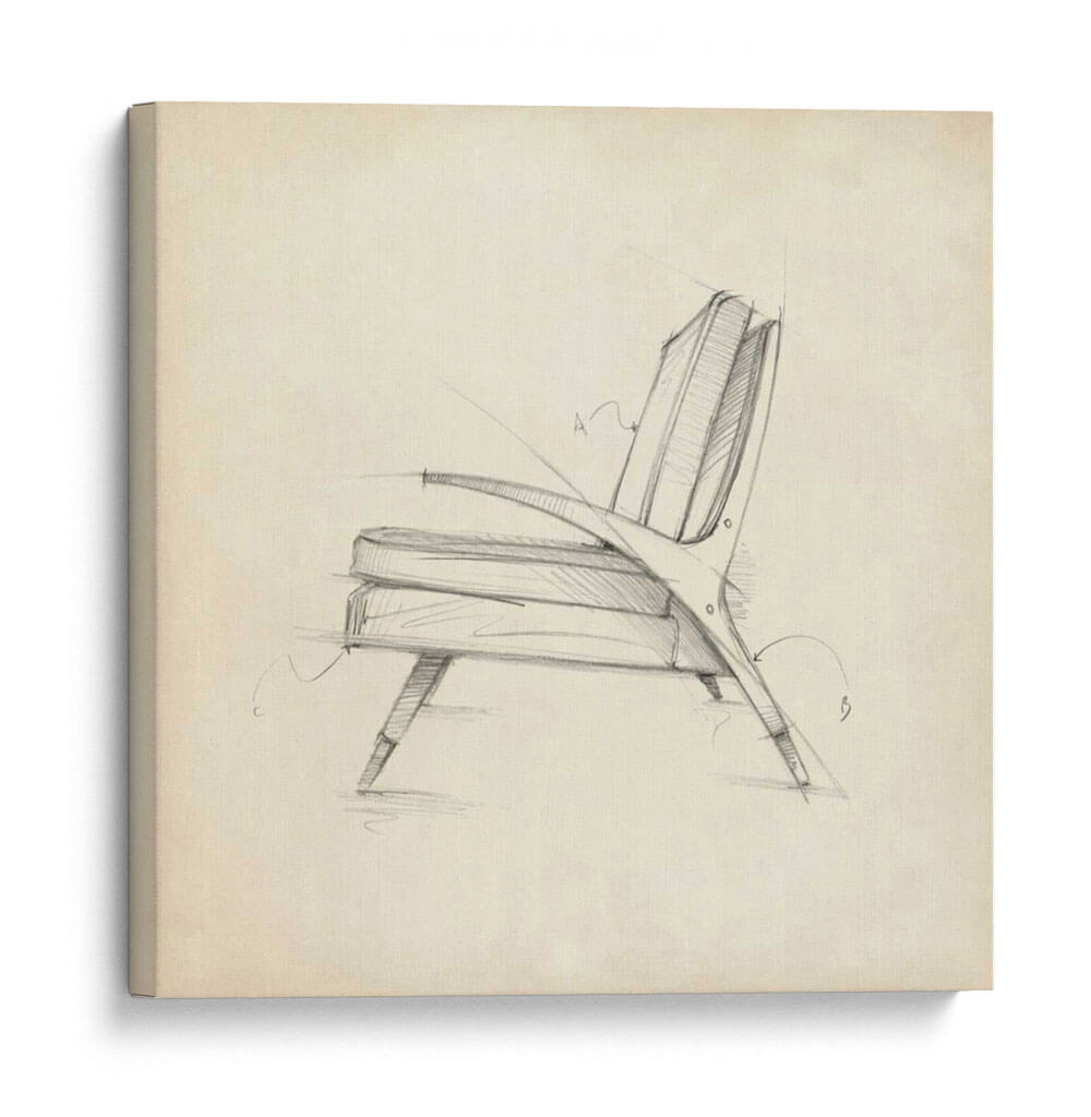 Diseño De Muebles De Mediados Del Siglo Ii - Ethan Harper | Cuadro decorativo de Canvas Lab