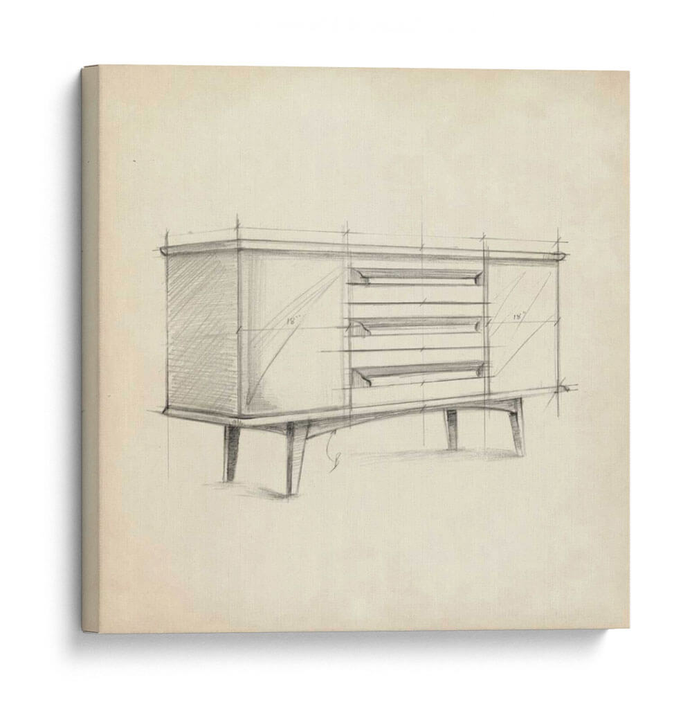 Diseño De Muebles De Mediados Del Siglo V - Ethan Harper | Cuadro decorativo de Canvas Lab