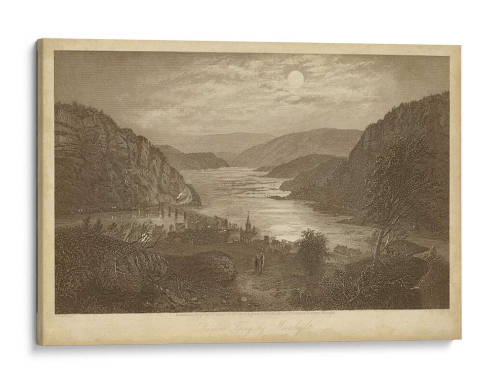 Harpers Ferry A La Luz De La Luna - R. Hinshelwood | Cuadro decorativo de Canvas Lab
