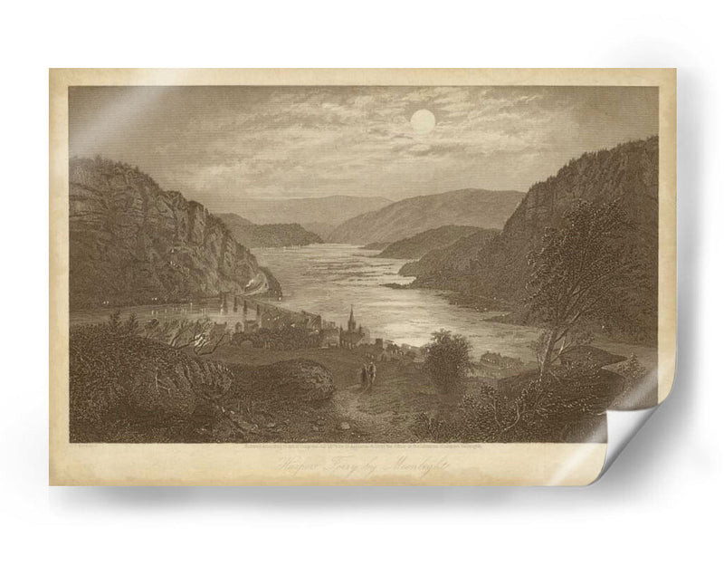 Harpers Ferry A La Luz De La Luna - R. Hinshelwood | Cuadro decorativo de Canvas Lab