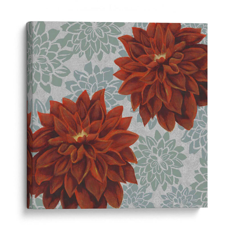 Woodblock Dahlias I - Grace Popp | Cuadro decorativo de Canvas Lab