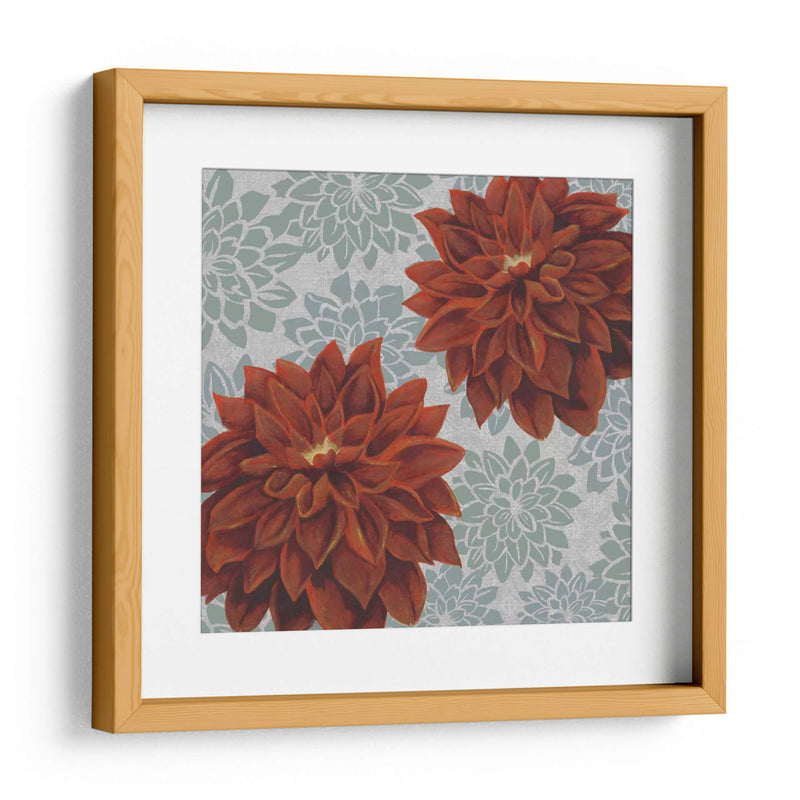 Woodblock Dahlias I - Grace Popp | Cuadro decorativo de Canvas Lab