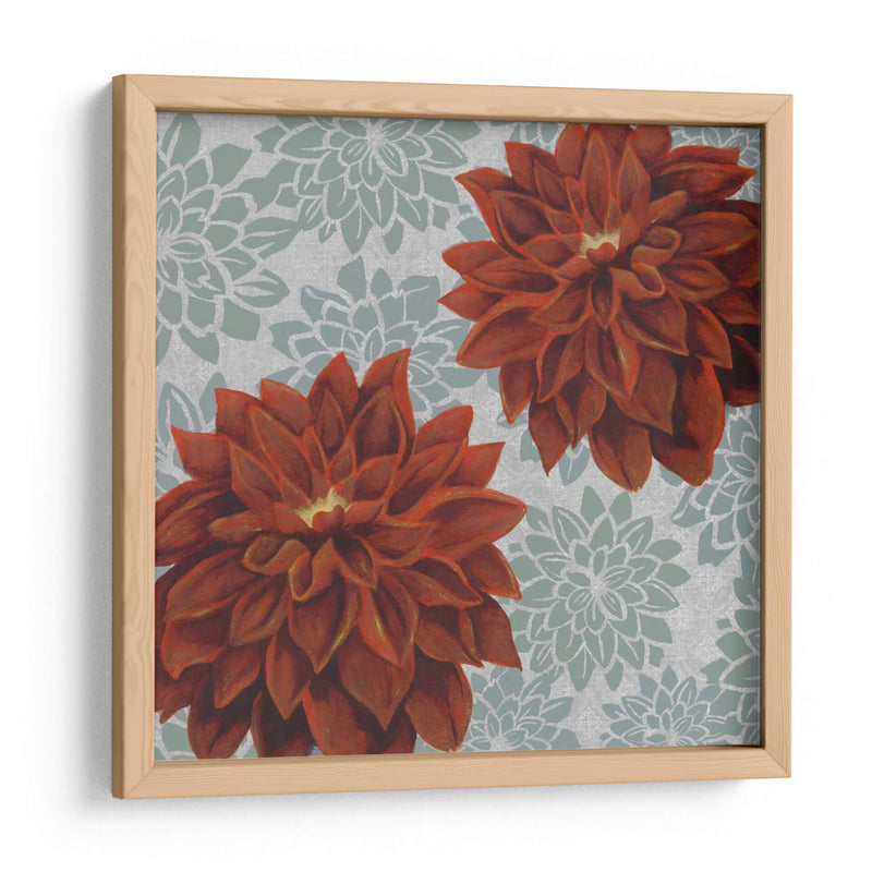 Woodblock Dahlias I - Grace Popp | Cuadro decorativo de Canvas Lab