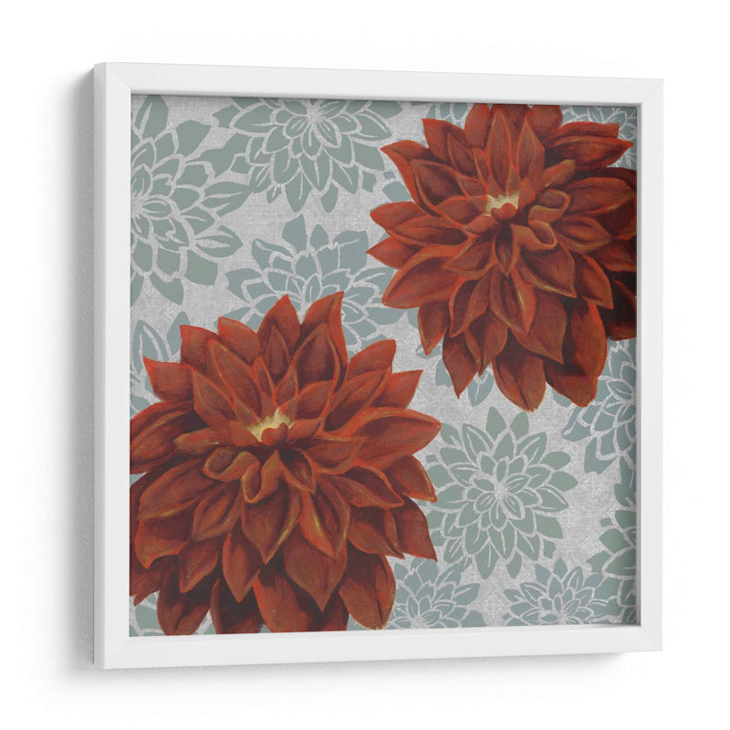 Woodblock Dahlias I - Grace Popp | Cuadro decorativo de Canvas Lab