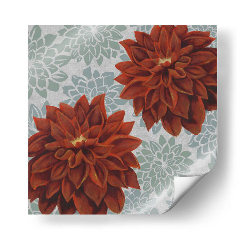 Woodblock Dahlias I - Grace Popp | Cuadro decorativo de Canvas Lab