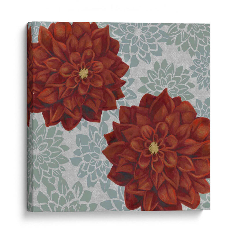 Woodblock Dahlias Ii - Grace Popp | Cuadro decorativo de Canvas Lab