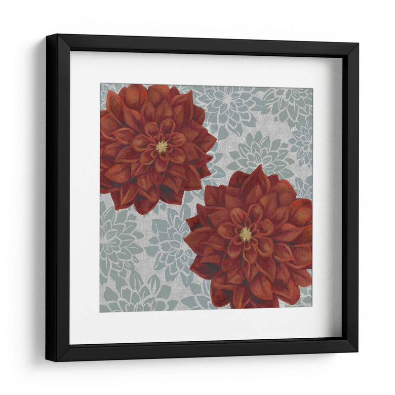 Woodblock Dahlias Ii - Grace Popp | Cuadro decorativo de Canvas Lab