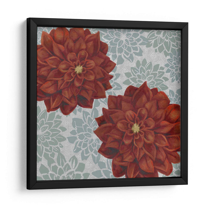 Woodblock Dahlias Ii - Grace Popp | Cuadro decorativo de Canvas Lab