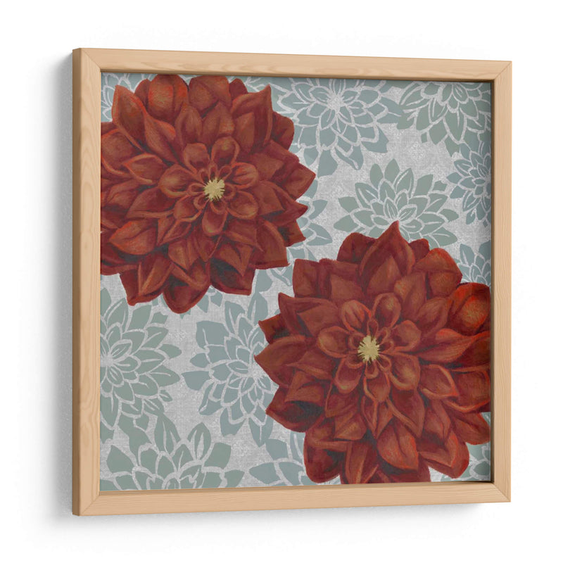 Woodblock Dahlias Ii - Grace Popp | Cuadro decorativo de Canvas Lab