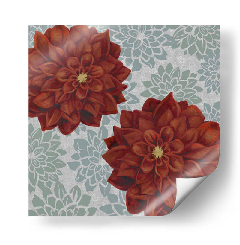 Woodblock Dahlias Ii - Grace Popp | Cuadro decorativo de Canvas Lab