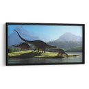 Dinos en el lago | Cuadro decorativo de Canvas Lab