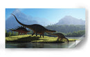 Dinos en el lago | Cuadro decorativo de Canvas Lab