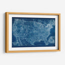 Mapa De Estados Unidos Blueprint - Vision Studio | Cuadro decorativo de Canvas Lab