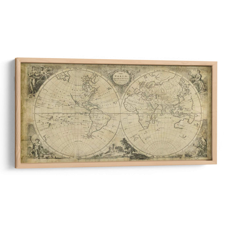 Mapa Del Mundo De Los Descubrimientos - T. Jeffreys | Cuadro decorativo de Canvas Lab