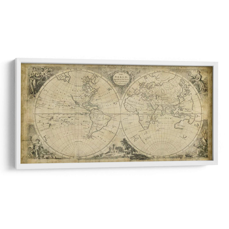 Mapa Del Mundo De Los Descubrimientos - T. Jeffreys | Cuadro decorativo de Canvas Lab