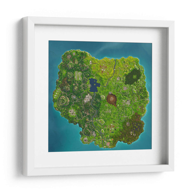 Fortnite map | Cuadro decorativo de Canvas Lab