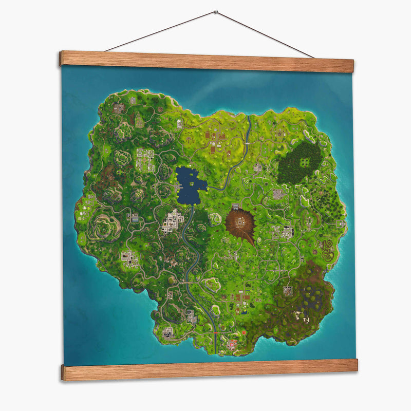 Fortnite map | Cuadro decorativo de Canvas Lab