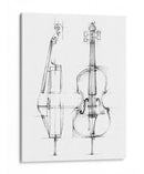Boceto De Violonchelo - Ethan Harper | Cuadro decorativo de Canvas Lab