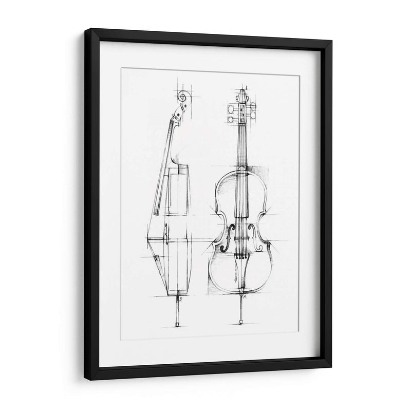 Boceto De Violonchelo - Ethan Harper | Cuadro decorativo de Canvas Lab