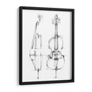 Boceto De Violonchelo - Ethan Harper | Cuadro decorativo de Canvas Lab