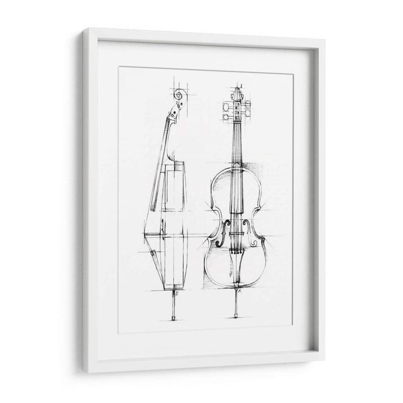 Boceto De Violonchelo - Ethan Harper | Cuadro decorativo de Canvas Lab