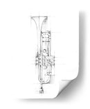 Boceto De Trompeta - Ethan Harper | Cuadro decorativo de Canvas Lab